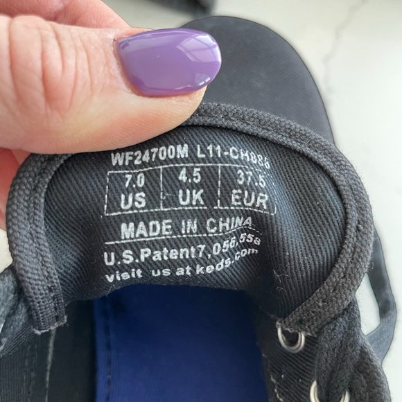 NWOT Keds Champion Oxford Black Canvas Shoe size 7 - Picture 4 of 4